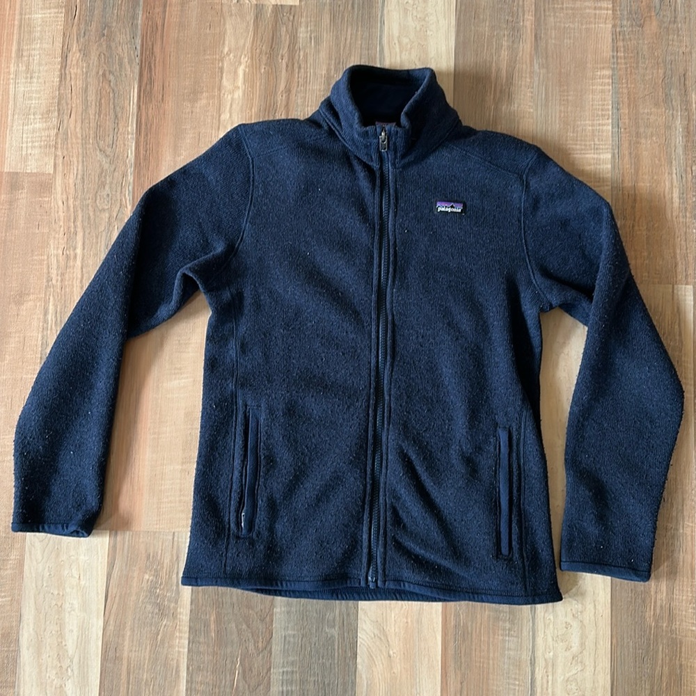 Patagonia Better Sweater Jacket Boys Heathered Full-zip handwarmer pockets Soft